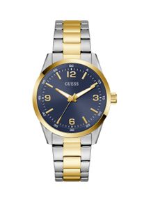 Quarzuhr Guess "EASTON", silber (silberfarben, goldfarben), Armbanduhren, Herren, Quarzuhr, Armbanduhr, Herrenuhr, Edelstahlarmband