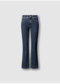 Bootcut-Jeans Pepe Jeans "BOOTCUT PIPER", Damen, Gr. 27, L&auml;nge 32, mid blau, Denim/Jeans, Obermaterial: 99% Baumwolle, 1% Elasthan, bootcut fit lang, Jeans Bootcut-Jeans, Mid Waist