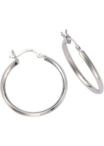 Paar Creolen Firetti "Schmuck Geschenk Silber 925 Basic gl&auml;nzend verschiedene Gr&ouml;&szlig;en Silber" Gr. 30, silber (silberfarben), Ohrringe, Damen, 30, Silber 925 (Sterlingsilber), Paar Creolen