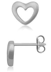 Paar Ohrstecker Firetti "Schmuck Geschenk Silber 925 Ohrschmuck Herz", silber (silberfarben), Ohrringe, Damen, Silber 925 (Sterlingsilber), Paar Ohrstecker