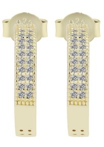 Adelia&acute;s Paar Ohrstecker ADELIA&acute;S "Damen Ohrringe &iquest; Ohrstecker aus 925 Silber mit Zirkonia", gold, Ohrringe, Damen, Silber 925 (Sterlingsilber), Paar Ohrstecker