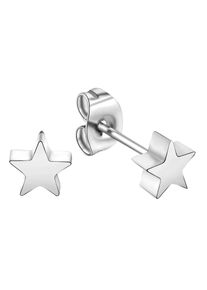 Paar Ohrstecker Firetti "Schmuck Geschenk Ohrschmuck Stern", silber (edelstahlfarben), Ohrringe, Damen, 5,5mm, Edelstahl, Paar Ohrstecker