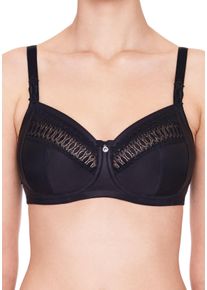 B&uuml;gelloser BH SuSa "Santorin", Damen, Gr. 95, Cup B, schwarz, Obermaterial: 54% Polyester, 36% Polyamid, 10% Elasthan, BHs B&uuml;gelloser BH, Schweizer T&uuml;llstickerei, Schmuckstein, gen&auml;hte Cups, hohe Stegmitte