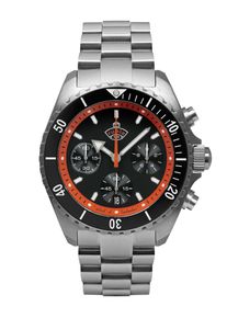 Chronograph RUHLA "Glasbach Cup", silber (silberfarben), Armbanduhren, Herren, Chronograph, Quarzuhr, Herrenuhr, Datum, Stoppfunktion, Saphirglas, Made in Germany