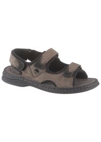 Sandale Josef Seibel "Franklin", Herren, Gr. 40, grau, Leder, Schuhe Sandale, Sommerschuh, Klettschuh, Freizeitsandale, mit Klettverschl&uuml;ssen