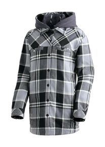 Flanellbluse Maier Sports "Camquadri W", Damen, Gr. 38, kieselgrau, 57% Baumwolle, 43% Viskose, Blusen Flanellbluse, wattiertes Damen Hemd im klassischen Karo-Look