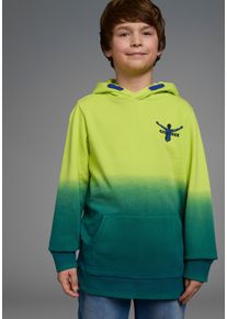 Kapuzensweatshirt Chiemsee "Farbverlaufshirt", Jungen, Gr. 140/146, bunt (gelb, royalblau), Sweatware, Obermaterial: 100% Baumwolle, bedruckt, Basic, Rundhals, Rippb&uuml;ndchen, Sweatshirts Kapuzensweatshirt, Langarm, bedruckt, Rundhalsausschnitt, aus 100% Baumwolle