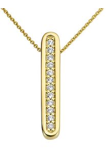 Kettenanh&auml;nger Firetti "Schmuck Geschenk Gold 333 Halsschmuck Anh&auml;nger f&uuml;r Halskette St&auml;bchen", gold (gelbgoldfarben, wwei&szlig;), Schmuckanh&auml;nger, Damen, 0,1, Diamanten Gelbgold 333, 1,1 g, Diamanten, Gelbgold 333, Kettenanh&auml;nger, mit Diamant