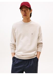 Sweatshirt Tommy Hilfiger "ESSENTIAL TERRY CREWNECK", Herren, Gr. M, heatherot oatmilk, Sweatware, Obermaterial: 100% Baumwolle, regular fit, Rundhals, Rippb&uuml;ndchen, Sweatshirts Sweatshirt