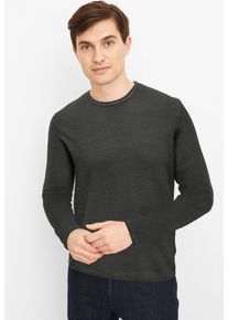 Only & Sons Strickpullover ONLY & SONS "ONSERIC REG 12 STRUC CREW KNIT", Herren, Gr. XXL, grau (grau pinstripe), Strick, Obermaterial: 100% Baumwolle, unifarben, regular fit normal, Rundhals, eingefasste Kante, Pullover Strickpullover, Baumwolle, regular fit