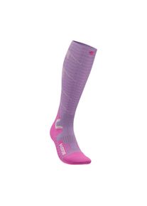 Sportsocken Bauerfeind "SKI TOURING COMPRESSION SOCKS", Damen, Gr. 39-42, lila, l, Obermaterial: 57% Polyamid, 38% Wolle, 5% Elasthan, Socken Sportsocken, mit Bel&uuml;ftungszonen, mit Zonenkompression