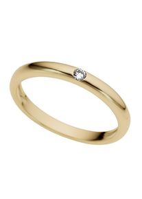 Diamantring Firetti "Schmuck Geschenk Gold 333 Damenring Verlobungsring Goldring Solit&auml;r" Gr. 18, gold (gelbgoldfarben), Fingerringe, Damen, 18, 0,04 P2 = erkennbare Einschl&uuml;sse, Diamanten Gelbgold 333, 3mm, Diamanten, Gelbgold 333, Diamantring, mit Brillant