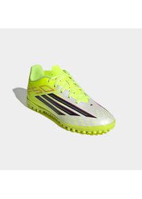 Fu&szlig;ballschuh adidas Performance "F50 CLUB TURF KIDS", Kinder, Gr. 38,5, team solar gelb 2, core schwarz, lucid rot, Synthetik, Textil, Schuhe Fu&szlig;ballschuh, f&uuml;r Kunstrasen, Hart- und Aschenpl&auml;tze, f&uuml;r Kinder & Jugendliche