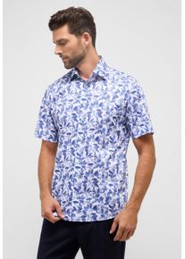 Kurzarmhemd Eterna "MODERN FIT", Damen, Gr. 39, Normalgr&ouml;&szlig;en, mittelblau, Twill, 100% cotton, tailliert, Hemden Kurzarmhemd, NON IRON (b&uuml;gelfrei)