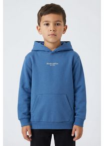 Kapuzensweatshirt name it "NKMBRODY LS NREG SWEAT WH BRU NOOS", Jungen, Gr. 116, delft, Sweatware, Obermaterial: 70% Baumwolle, 30% Polyester, unifarben, normal normal, Rundhals, Rippb&uuml;ndchen, Sweatshirts Kapuzensweatshirt, mit kleinem Logoprint