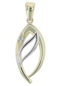 Adelia&acute;s Kettenanh&auml;nger ADELIA&acute;S "Damen Anh&auml;nger aus 333 Gold mit Zirkonia", wei&szlig;, Schmuckanh&auml;nger, Damen, Kettenanh&auml;nger