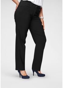 Stretch-Hose KjBRAND "Babsie Bengaline: Bequemer Oberschenkel", Damen, Gr. 46, N-Gr, blau (marine), Web, Obermaterial: 80% Viskose, 17% Polyamid, 3% Elasthan, unifarben, Basic, bequem lang, Hosen Stretch-Hose, aus Stretch-Material