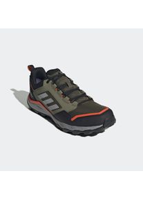 Trailrunningschuh adidas terrex "TRACEROCKER 2.0 GORE-TEX", Herren, Gr. 44,5, orange (olive strata, ch solid grau, semi impact orange), Textil, Schuhe Trailrunningschuh, wasserdicht