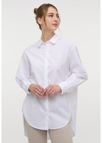 Hemdbluse Eterna "OVERSIZE FIT", Damen, Gr. 42, wei&szlig;, 100% Baumwolle, normal, Blusen Hemdbluse, EASY IRON (b&uuml;gelleicht)