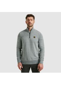 PME-Legend Troyer PME LEGEND, Herren, Gr. 4XL, salute, Strick, Obermaterial: 100% Baumwolle, unifarben, regular fit h&uuml;ftbedeckend, Rundhals, Flachstrickb&uuml;ndchen, Pullover Troyer, mit Struktur-Muster und Logo-Badge