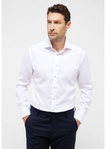 Langarmhemd Eterna "MODERN FIT", Damen, Gr. 46, Normalgr&ouml;&szlig;en, wei&szlig;, Twill, 100% Baumwolle, tailliert, Manschette, Hemden Langarmhemd, NON IRON (b&uuml;gelfrei)