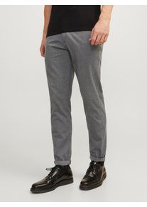 Jack & Jones Chinohose JACK & JONES "JPSTMARCO JJFURY AKM", Herren, Gr. 36, L&auml;nge 34, grau (drizzle), Web, Obermaterial: 98% Baumwolle, 2% Elasthan, unifarben, slim fit normal, Hosen Chinohose