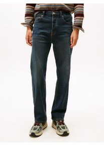 Straight-Jeans Tommy Jeans "Otis Regular Straight", Herren, Gr. 36, L&auml;nge 34, denim schwarz, Denim/Jeans, Obermaterial: 99% Baumwolle, 1% Elasthan, unifarben, regular fit lang, Jeans Straight-Jeans, Straight fit