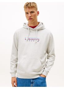 Hoodie Tommy Jeans "TJM REG ENTRY DNA PLAY", Herren, Gr. XXL, ice grau heather, Sweatware, Obermaterial: 100% Baumwolle, regular fit normal, Rippb&uuml;ndchen, Sweatshirts Hoodie, regular fit, mehrfarbiges Logo, Sweatshirt