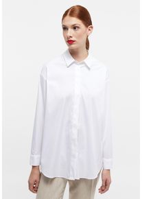 Hemdbluse Eterna "OVERSIZE FIT", Damen, Gr. 36, wei&szlig;, 79% Baumwolle, 3% Elasthan, 18% Polyamid, Blusen Hemdbluse, EASY IRON (b&uuml;gelleicht)