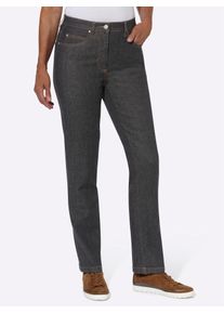 5-Pocket-Jeans Casual Looks, Damen, Gr. 25, Kurzgr&ouml;&szlig;en, schwarz (schwarz, denim), 98% Baumwolle, 2% Elasthan, unifarben, lang, Jeans 5-Pocket-Jeans