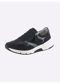 Sneaker Casual Looks, Damen, Gr. 37, marine, Glattleder, Textil, Veloursleder, Schuhe Sneaker