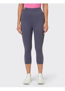 Seamless Capritights Venice Beach "LEGGINGS 3/4 KIMBERLY", Damen, Gr. XL (44), N-Gr, blau mussel, Obermaterial: 75% Polyamid, 25% Elasthan, Hosen Seamless Capritights, sportlicher Stil, f&uuml;r Sport, atmungsaktiv, schnell trocknend