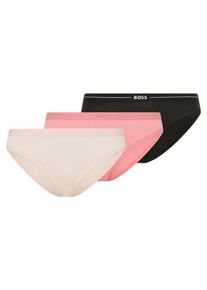 Slip BOSS "3P BRIEF", Damen, Gr. L, 3 Stk., open miscellaneous 968, Jersey, Obermaterial: 90% Baumwolle, 10% Elasthan, k&ouml;rpernah, Unterhosen Slip, mit elastischen Logobund