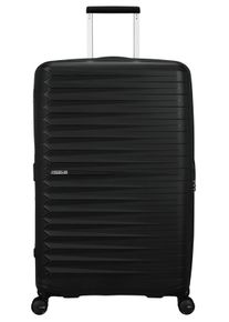 Hartschalen-Trolley American Tourister "FASTFORWARD, verschiedene Gr&ouml;&szlig;en und Farben", Damen, Gr. B/H/T: 50cm x 78cm x 30cm 108 l, schwarz (flash schwarz), Polypropylen, unifarben, Koffer Hartschalen-Trolley, Hartschalen-Koffer personalisierbar TSA-Schloss Volumenerweiterung