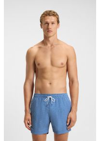 Badeshorts BOSS "Vibe", Herren, Gr. L, N-Gr, bright blau 436, Microfaser, Obermaterial: 100% Polyester, Badehosen Badeshorts, mit Allover-Druck