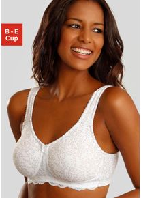 Entlastungs-BH Nuance, Damen, Gr. 100, Cup C, grau (wei&szlig;, taupe), Spitze, Obermaterial: 85% Baumwolle, 10% Polyamid, 5% Elasthan, BHs Entlastungs-BH, ohne B&uuml;gel aus angenehmer Baumwolle, Topseller