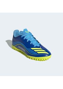 Fu&szlig;ballschuh adidas Performance "F50 MESSI CLUB KUNSTRASEN KINDER", Kinder, Gr. 33, royal blau, solar gelb, semi blau burst, Synthetik, Schuhe Fu&szlig;ballschuh, f&uuml;r harte Untergr&uuml;nde Asche und Kunstrasen, f&uuml;r Kinder & Jugendliche
