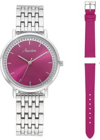 Quarzuhr, silber (silberfarben, pink), ANISTON JEWELRY & WATCHES, Armbanduhren, Damen, Quarzuhr, Armbanduhr, Damenuhr, analog, neue Kollektion