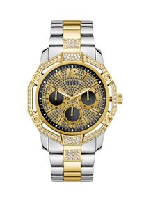 Multifunktionsuhr Guess "REGAL", gold (silbergoldfarben), Armbanduhren, Damen, Multifunktionsuhr, Quarzuhr, Armbanduhr, Herrenuhr, Edelstahlarmband, Datum