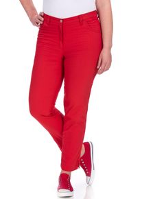 Chinohose KjBRAND "Betty Chino", Damen, Gr. 46 (23), K-Gr, rot, Web, Obermaterial: 60% Baumwolle, 37% Polyamid, 3% Elasthan, bequem kn&ouml;chellang, Hosen Chinohose, mit Komfortbund