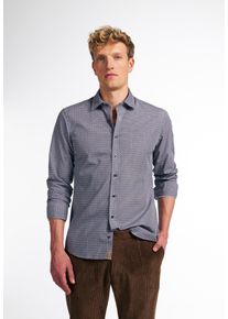 Langarmhemd Eterna "SLIM FIT", Damen, Gr. M, US-Gr&ouml;&szlig;en, braun, Popeline, 70% Baumwolle, 30% Lyocell, schmal, Manschette, Hemden Langarmhemd, EASY IRON (b&uuml;gelleicht)