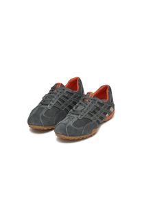 Schn&uuml;rschuh Geox "U SNAKE ORIGINAL", Herren, Gr. 47, grau, Leder, Textil, Schuhe Schn&uuml;rschuh, Schn&uuml;rschuh, Freizeitschuh, Trekking Sneaker mit Lederinnensohle