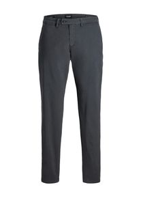 Jack & Jones Chinohose JACK & JONES "JPSTKANE HANK CHINO BF", Herren, Gr. 30, L&auml;nge 30, woodland gray, Web, Obermaterial: 73% Baumwolle, 24% Polyester, 3% Elasthan, unifarben, relaxed fit kn&ouml;chellang, Hosen Chinohose