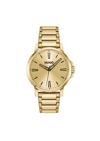 Quarzuhr Hugo "SMOOTH", goldfarben, gelbgoldfarben, Armbanduhren, Herren, Quarzuhr, Armbanduhr, Herrenuhr, Edelstahlarmband, analog