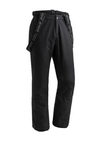 Skihose Maier Sports "Anton slim 2.0", Herren, Gr. 46, Normalgr&ouml;&szlig;en, schwarz, 100% Polyester, Hosen Skihose, Herren Schneehose mit Hosentr&auml;gern, wind/wasserdicht, Slim Fit