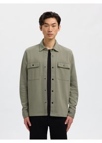 Sweatjacke Selected "SLHJACKIE SWEAT JACKET NOOS", Herren, Gr. S, vetiver, angeraute Sweatware, Obermaterial: 60% Baumwolle, 40% Polyester, unifarben, regular fit h&uuml;ftlang, Rundhals, angesetztes B&uuml;ndchen, Sweatjacken Sweatjacke