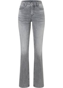 Bootcut-Jeans MAC "Dream-Boot", Damen, Gr. 46, L&auml;nge 34, mid grau authentic wash, Denim/Jeans, Obermaterial: 92% Baumwolle, 5% Elastomultiester, 3% Elasthan, figurbetont lang, Jeans Bootcut-Jeans, Gerade geschnitten mit leicht ausgestelltem Bein