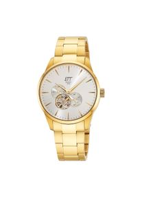 Automatikuhr ETT "Motion Drive", goldfarben, silberfarben, Armbanduhren, Damen, Automatikuhr, Armbanduhr, Herrenuhr, Mechanische Uhr, Edelstahlarmband, analog