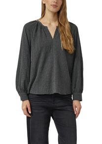 Langarmbluse s.Oliver, Damen, Gr. 46, schwarz, Web, Obermaterial: 78% Polyester, 21% Viskose, 1% Elasthan, unifarben, relaxed fit normal, Rundhals, Manschette, Blusen Langarmbluse, mit Manschetten