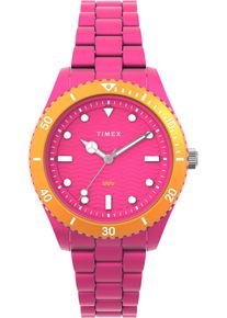 Quarzuhr Timex "LEGACY 37 mm", rosa (pink), Armbanduhren, Damen, Quarzuhr, Armbanduhr, Damenuhr,Kunststoffarmband, Leuchtzeiger